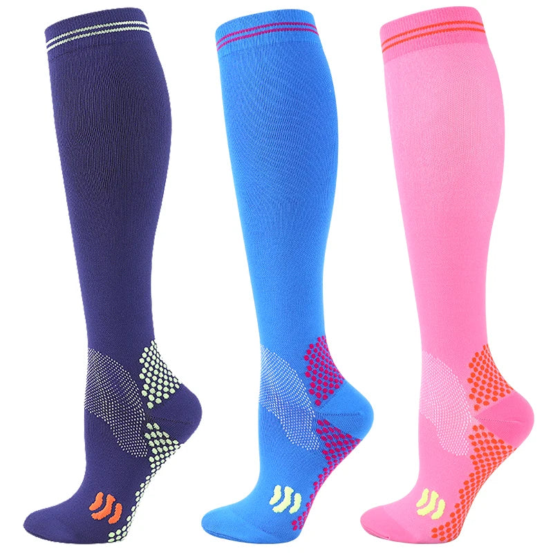 Knee-High Unisex Compression Socks for Varicose Veins 20-30 mmHg for Running and Cycling