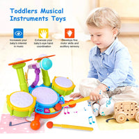 Kids Drum Set Toddlers 1-3 Musical Baby Educational Instruments Toys for Toddlers Girl Microphone Learning Activities Gifts - Buy online at  Vibe In Cart.