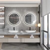 LUVODI Round Illuminate Bathroom Mirror Circle Washroom Toliet Wash Basin Fogless Vanity Mirror Waterproof - Buy online at  Vibe In Cart.