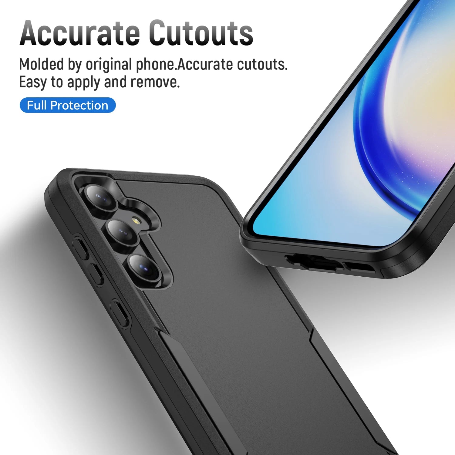 Heavy Duty Dual Layer Plastic Phone Case with Anti-Scratch Protection