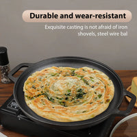 Cast Iron Frying Pan Non-stick pan Pizza Egg Pancake Pot Vegetable Steak Skillet Home Kitchen Flat Pan Omelette Outdoor Cookware - Buy online at  Vibe In Cart.