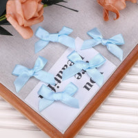 Mini Hair Clips with Handmade Ribbon Bows, 5-24 Pieces