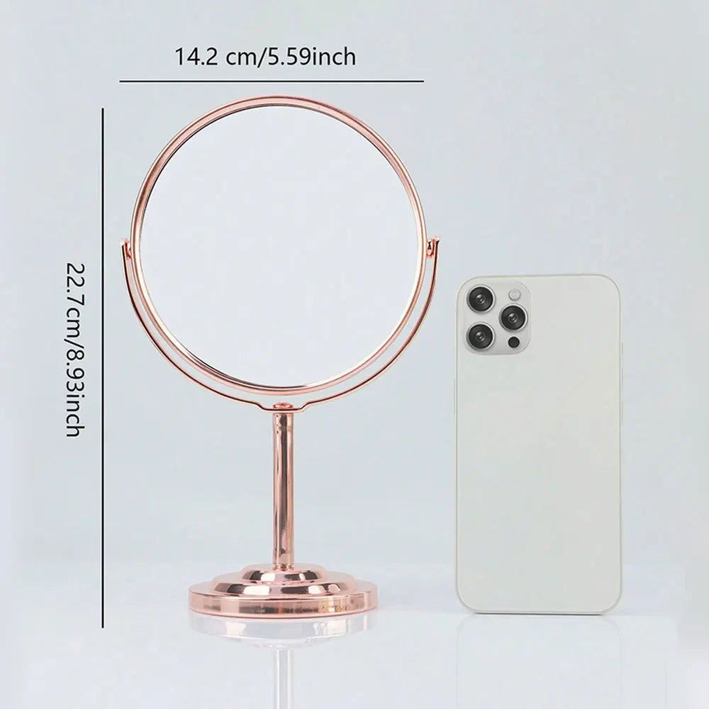 3/4/5in Double-Side Makeup Mirror With 2X Magnification Clear Reflection And Easy To Carry Desktop Vanity Mirror With Stand - Buy online at  Vibe In Cart.