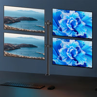 Adjustable Height Monitor Arm for 10-27 Inch Screens with 360 Degree Rotation in Black