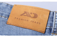 Spring Men's Light Blue Slim Casual Stretch Denim Jeans