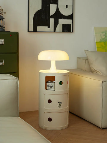 Round bedside table nordic plastic Bedside cabinet for bedroom small side end table nightstand Storage locker - Buy online at  Vibe In Cart.