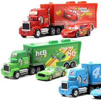 Disney Pixar Cars Toys Lightning McQueen Jackson Diecast Vehicle King Mike Uncle 1:43 Truck Trailer Model Toy Gifts - Buy online at  Vibe In Cart.