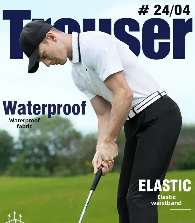 PGM Men's Golf Pants Summer Waterproof Antibacterial Elastic Waistband Sports Pants KUZ182 - Buy online at  Vibe In Cart.
