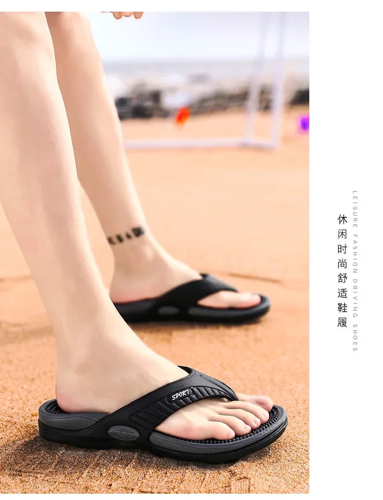 Massage Flip Flops for Men Summer Breathable Beach Shoes Sandals Men Luxury Flip Flops Breathable Plus Big Size Men Slippers 46 - Buy online at  Vibe In Cart.