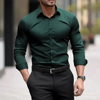 Premium Solid Color Men's Long Sleeve Shirts Fashionable Business Casual SummerAnd Spring Outdoor Daily Wear Digital Printed - Buy online at  Vibe In Cart.