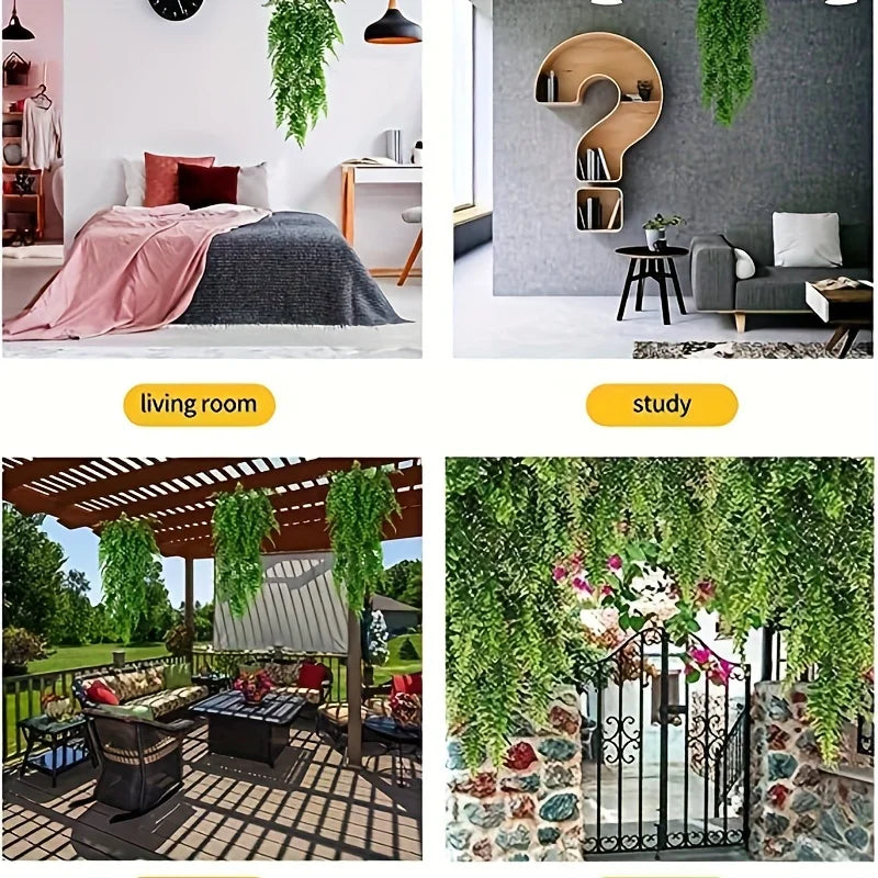 Artificial Hanging Plants for Wall Decoration, Fake Rattan Hanging Plants, Ivy Green Garland, Persian Make - Buy online at  Vibe In Cart.