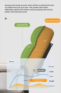 Folding Reclining Office Chair for Lunch Breaks with Backrest
