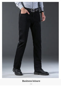 Men Classic Advanced Fashion Brand Pure Black Jeans Man Soft Breathe Stretch Slim Straight Denim Trousers Mens Pants Overalls - Buy online at  Vibe In Cart.