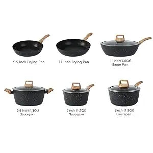 16PCS  Pots and Pans Set Non Stick Cookware Set Nonstick with Cooking SetAnd 21-piece sets are available for selection - Buy online at  Vibe In Cart.