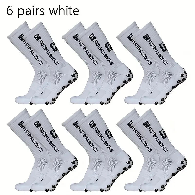 6 Pairs Breathable Football Socks Men Women Sports Socks Non-slip Silicone Bottom Soccer Baseball Socks Outdoor Sport Yoga Socks - Buy online at  Vibe In Cart.