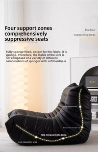 Togo caterpillar sofa balcony leisure bedroom living room reclining sleeping lazy sofa cream wind single recliner - Buy online at  Vibe In Cart.