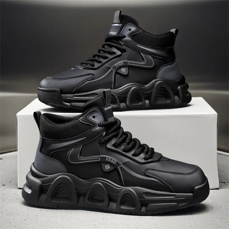 Men's Ankle Snow Boots with Lace-Up Closure