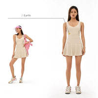 Tennis Dress Female Sleeveless Sport Suits Training Running Fitness Short Skorts Golf Badminton Tracksuits Padded Yoga Skirts - Buy online at  Vibe In Cart.