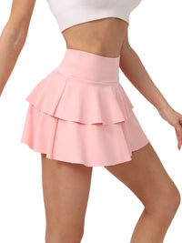 Front double-layer round-hem badminton and tennis skirt, women's running, fitness and yoga skirt, golf sports short skirt - Buy online at  Vibe In Cart.