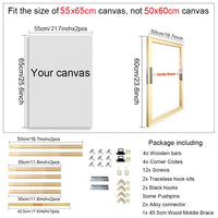 Wooden Rectangular Canvas Frames for 30x40 40x50 50x70 60x90