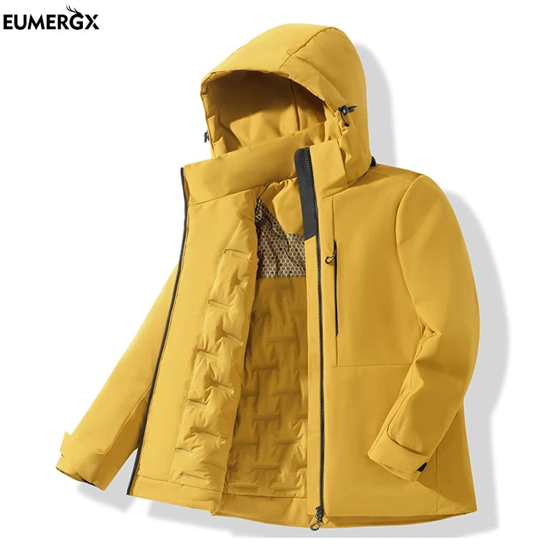 EUMERGX Men's Women's Winter Coat Waterproof Windproof Warm Fleece Jacket Unisex Hiking Camping Skiing Climbing Windbreaker - Buy online at  Vibe In Cart.