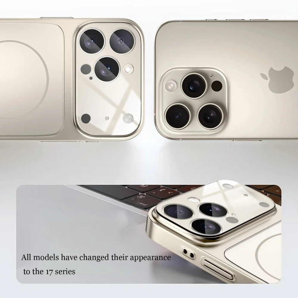 Shockproof Glass Phone Case With Wireless Charging And Screen Protection