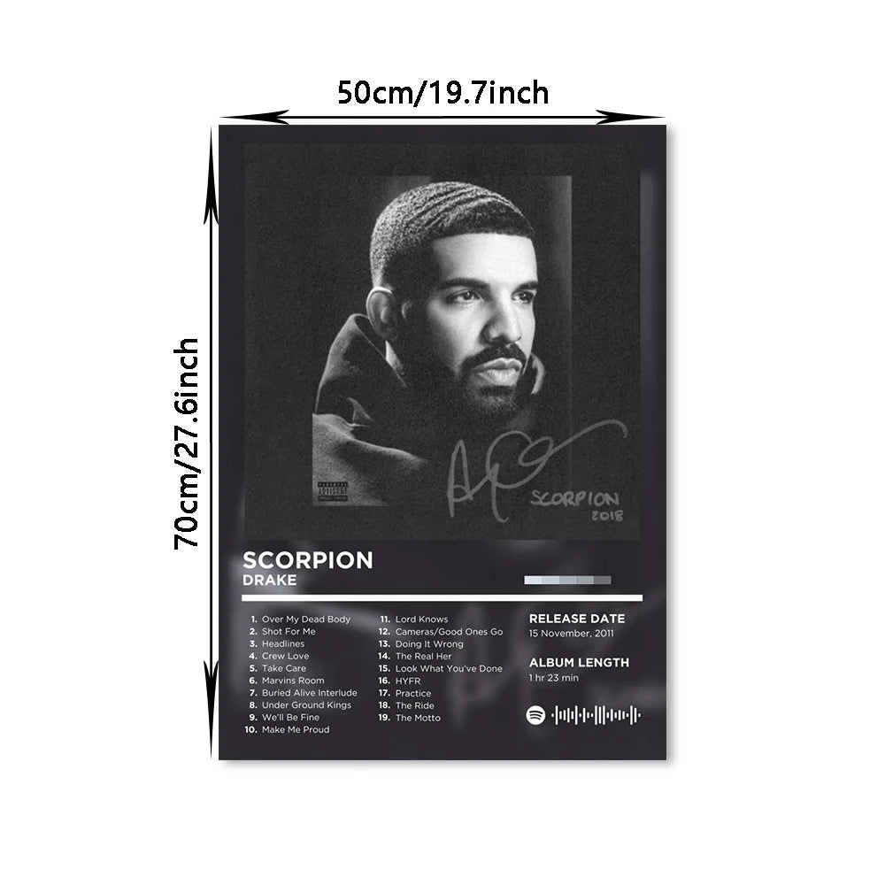 Rapper Album Cover Retro Poster Music Canvas Wall Art Print Mural Home Decor Music Lover Gift - Buy online at  Vibe In Cart.