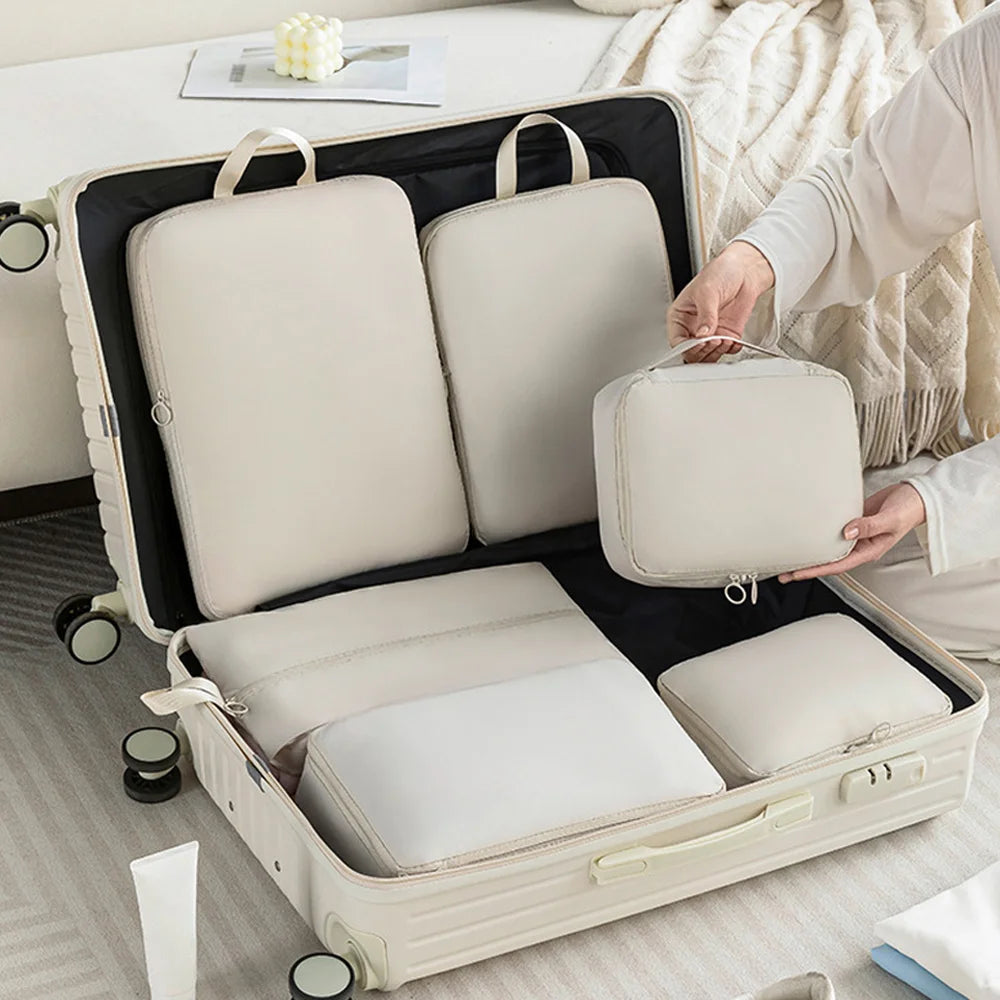 6-Piece Compression Packing Cubes Made of Polyester