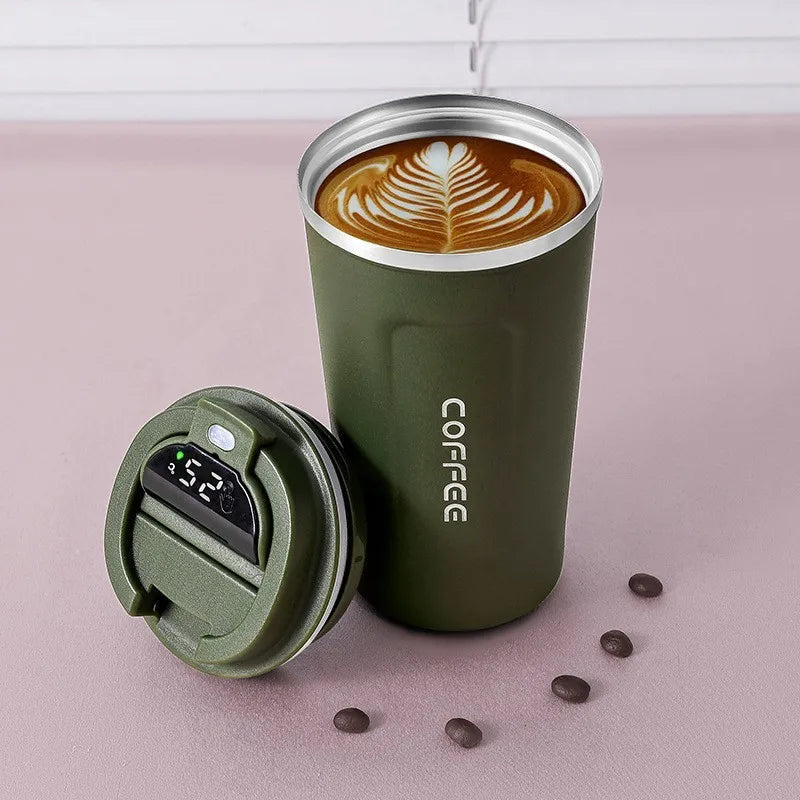 Stainless Steel Vacuum Insulated Bottle with Temperature Display, 380/510ml