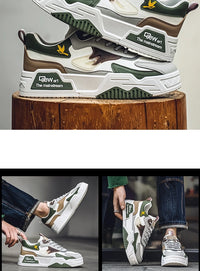 2024 Autumn New Casual Sports Shoes Men's Leather Low-Top Fashion Trend Easiest for Match Running Shoes Men's Skateboard Shoes Suitable for Outdoor Sports - Buy online at  Vibe In Cart.