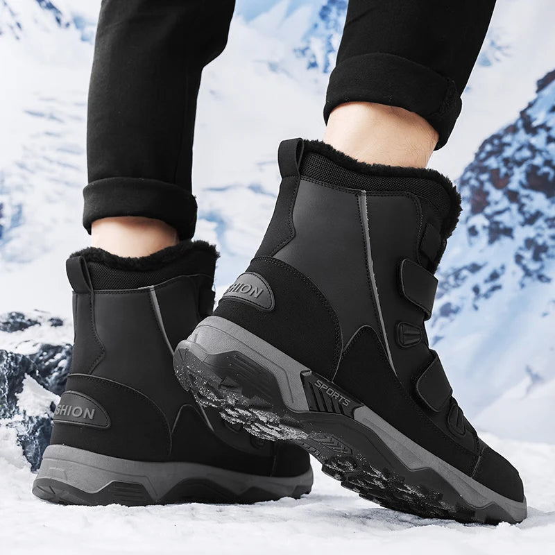 2025 high-top snow boots for men, new winter collection, outdoor leisure, slip-resistant and wear-resistant. - Buy online at  Vibe In Cart.