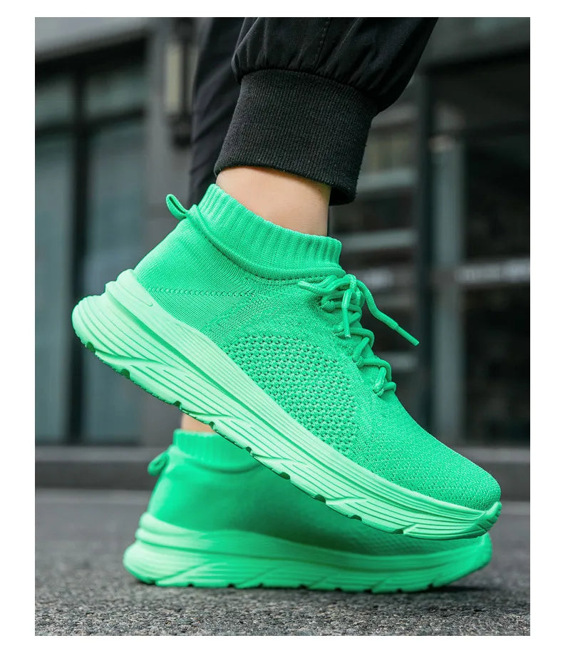 Men's Breathable Lace-Up Casual Sneakers With EVA Insole And Cotton Lining