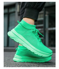 Men's Breathable Lace-Up Casual Sneakers With EVA Insole And Cotton Lining