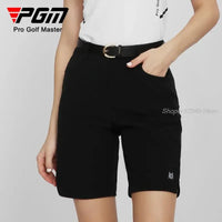 Pgm Women Summer Golf Shorts Elastic Casual Half Trousers Ladies Sports High Waist Shorts Slim Golf Clothing Tennis Wear
