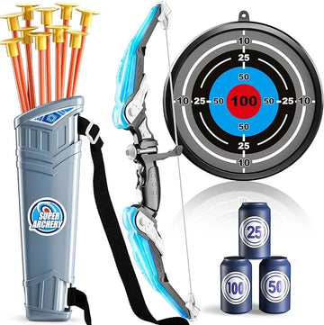 Kids Bow and Arrow Set, LED Light Up Archery Toys Set for Kids Ages 4-8 8-12, with 10 Suction Cup Arrows, Target & Quiver, Boys - Buy online at  Vibe In Cart.