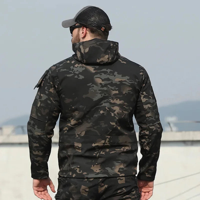 New Autumn WinterTactical Jackets Men Military Soft Shell Waterproof Windproof Hooded Jacket Outdoor Functional Multi-pockets - Buy online at  Vibe In Cart.