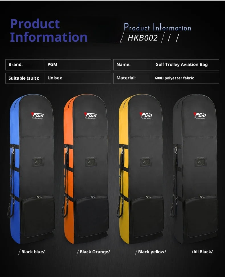 Foldable Polyester Golf Bag with Pulley and Single Layer