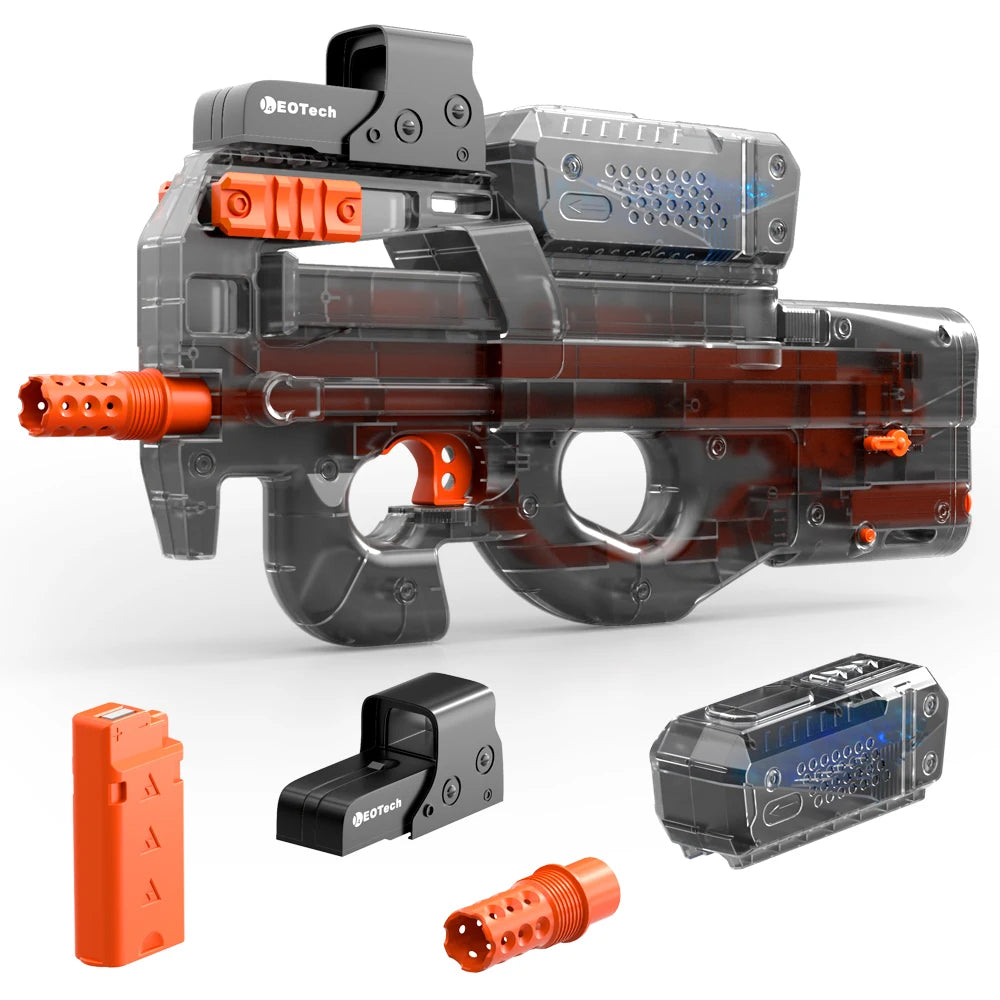 Electric Gel Gun in Transparent Black! Fully Automatic Splatter Ball Toy, Perfect for Outdoor Shooting Games (No Bullets) - Buy online at  Vibe In Cart.