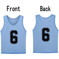 12 PCS Men's Football Pinnies Quick Drying Soccer Jerseys Youth with Numbers Basketball Team Practice Sports Training Vest - Buy online at  Vibe In Cart.