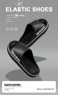 Couple Sandals Women Mens Letter Slippers Beach Slides Summer Anti Slip Thick Sole Indoor Bathroom Solid Color Shoes - Buy online at  Vibe In Cart.