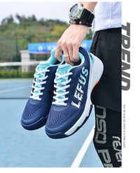 Unisex Lace-Up Tennis Shoes Breathable And Shock-Absorbent