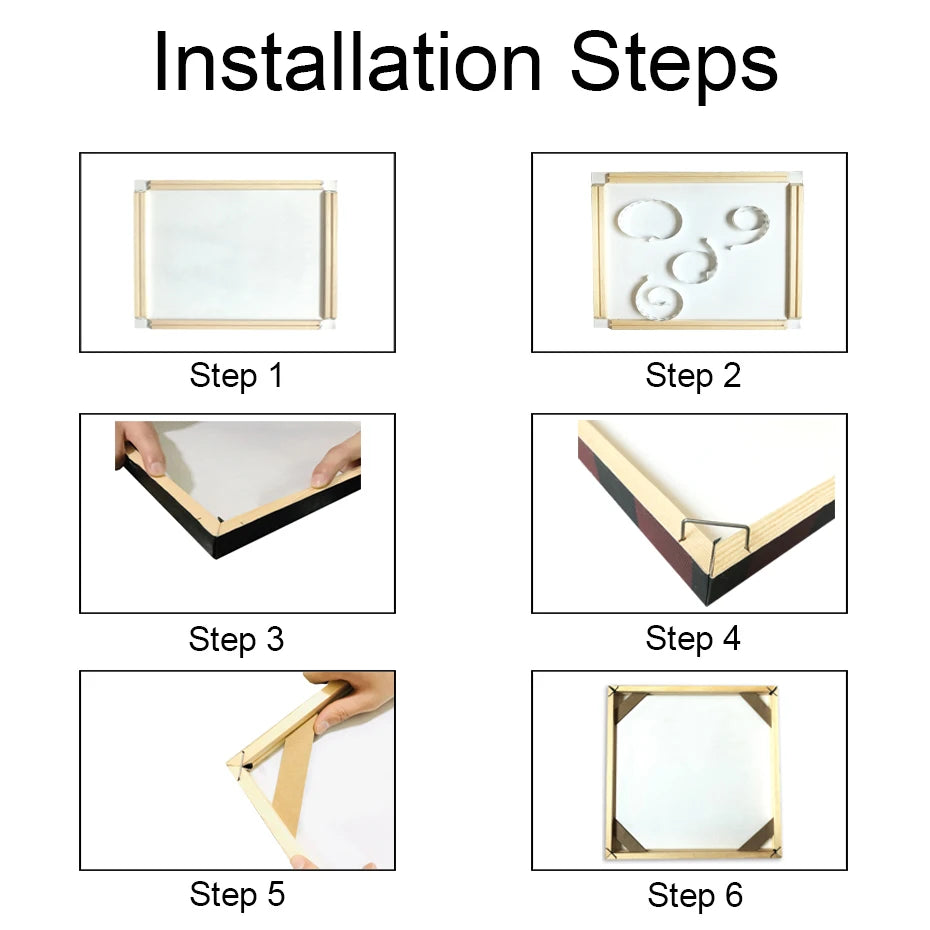 50x70 60x90 60x120cm Canvas Frame Wooden Frames Wooden Photo Oil Painting Canvas Diamond Painting Frames Canvas Wood Wall Frame - Buy online at  Vibe In Cart.