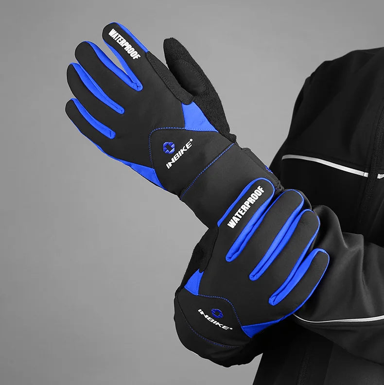 Winter Cycling Gloves For Men And Women Warm Fleece Waterproof Touchscreen