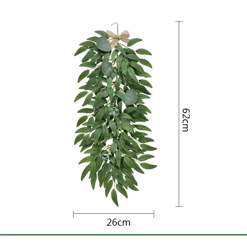 Home Wall Decoration Encryption Green Plant Simulation Willow Leaf Wisteria Strip Pendant Simulation Eucalyptus Pendant - Buy online at  Vibe In Cart.