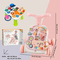 3-in-1 Baby Walker and Activity Center, Suitable for Girls, Early Learning Push Toy with Musical Panel, for Infants - Buy online at  Vibe In Cart.