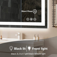 JHK 36"x 24"LED Bathroom Vanity Mirror for Wall Memory Function Tempered Glass with Front Light and Backlit For Living Room - Buy online at  Vibe In Cart.