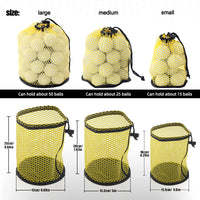 Golf Ball Bag Drawstring Pouch Can hold 12/25/50 Balls Multipurpose Sports Mesh Net Bag Portable Golf Organizer Golf Accessories - Buy online at  Vibe In Cart.