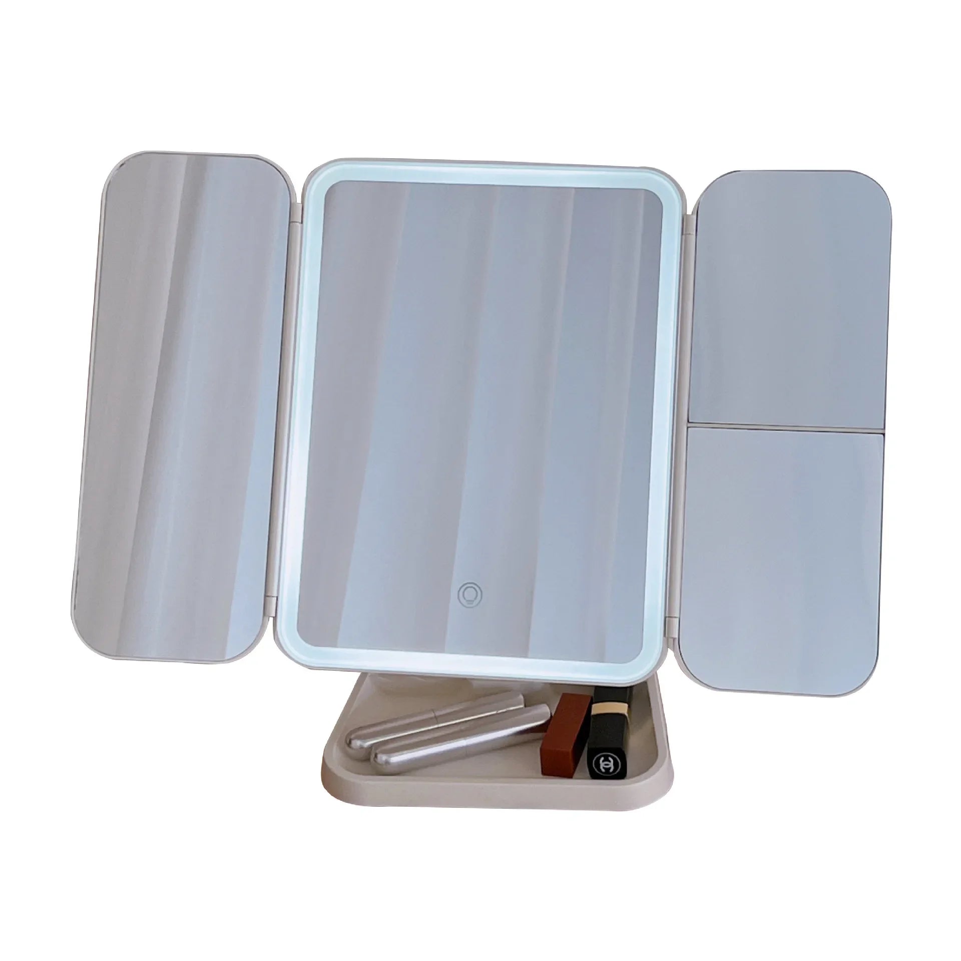 Trifold Makeup Mirror LED Lights Dorm Dressing Mirror Beauty Light up your fill light with Smart Complementary Makeup Mirror Tri - Buy online at  Vibe In Cart.