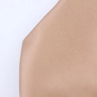 Women's Short Sleeveless Backless Tops with Buttons, Polyester