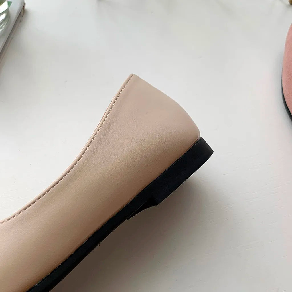 Pointed Toe Flat Shoes Women Solid Patchwork Slip On Shoes Casual Breathable Ballet Flats Daily All-Match Comfort Loafers Shoes - Buy online at  Vibe In Cart.